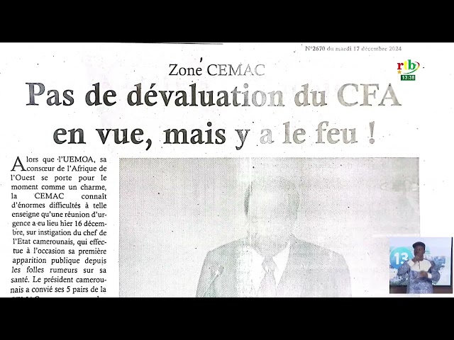 ⁣Revue de presse : l’inauguration de l’usine SOFATO et le sommet extraordinaire de la CEMAC à la Une