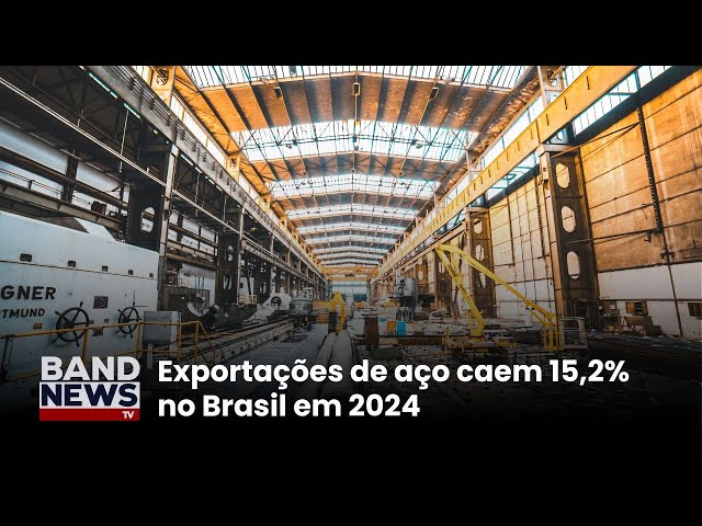 ⁣Vendas internas de aço no Brasil crescem 8,4 em 2024 | BandNewsTV