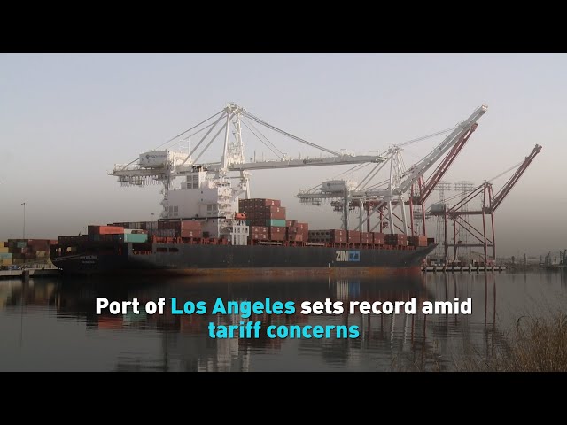 ⁣Port of Los Angeles sets record amid tariff concerns