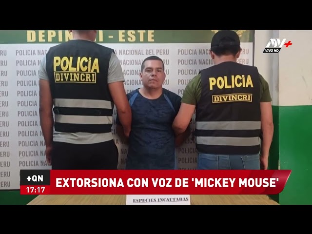 ⁣Trujillo: Cae extorsionador que amenazaba con voz de 'Mickey Mouse' a comerciantes