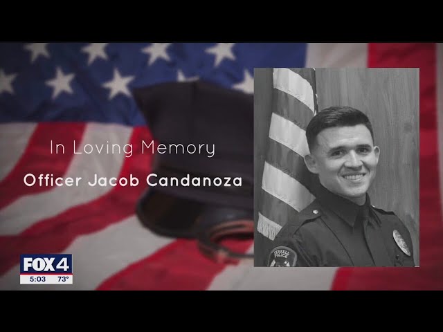 ⁣Funeral held for fallen Terrell police officer Jacob Candanoza