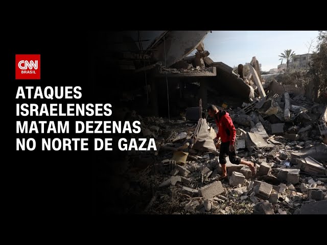 ⁣Ataques israelenses matam dezenas no norte de Gaza | CNN PRIME TIME