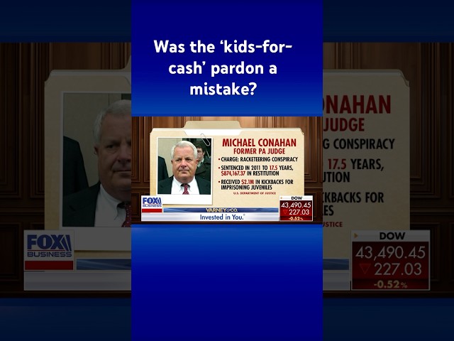 ⁣Biden ridiculed for granting clemency to the ‘kids-for-cash’ judge #shorts