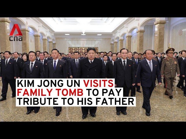 ⁣North Korean leader Kim Jong Un visits family tomb to pay tribute to his father