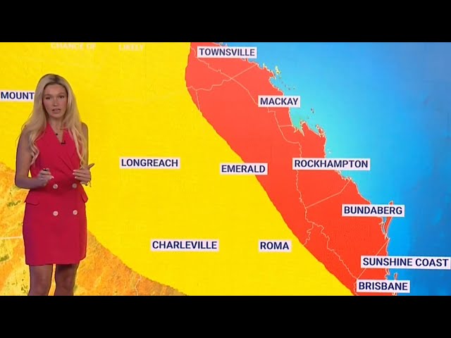 ⁣Severe thunderstorm threat in parts of Queensland