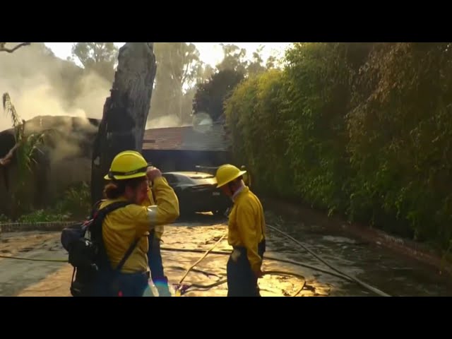 ⁣Winds and dry conditions raise concerns in Franklin Fire area in Malibu