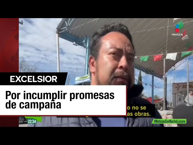 ⁣Por incumplir promesas, habitantes amarran al alcalde de Ocuituco a un poste