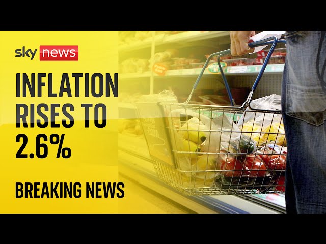 ⁣UK inflation rises again to 2.6%