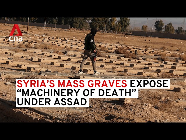 ⁣Mass graves in Syria expose Assad's "machinery of death"