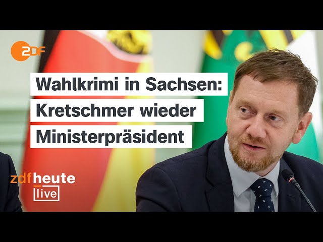 ⁣Entscheidung in Sachsen: Kretschmer wieder Ministerpräsident | ZDFheute live