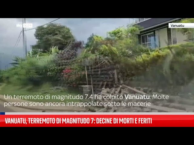 ⁣Vanuatu, terremoto di magnitudo 7: decine di morti e feriti