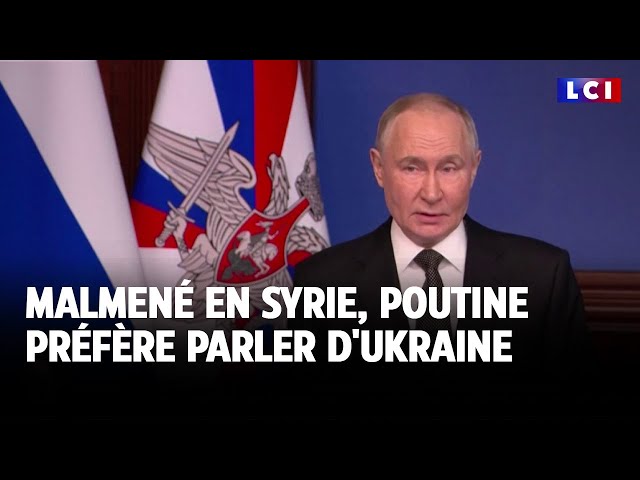 ⁣Malmené en Syrie, Poutine préfère parler d'Ukraine｜LCI