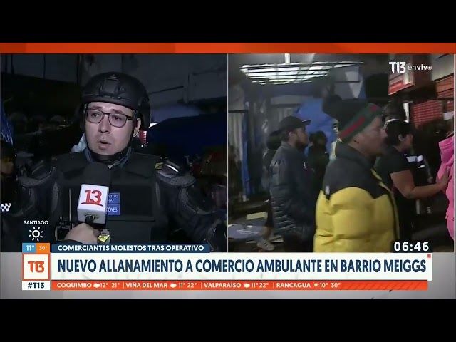 ⁣Nuevo allanamiento en comercio ambulante en barrios Meiggs previo a Navidad