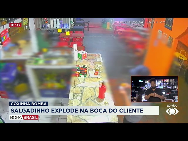 ⁣Coxinha explode na boca de cliente em bar de Curitiba (PR)