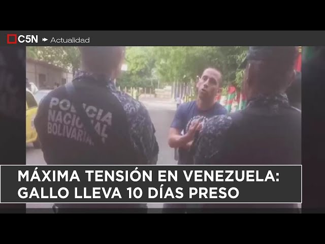 ⁣MÁXIMA TENSIÓN EN VENEZUELA: GALLO LLEVA 10 DÍAS PRESO