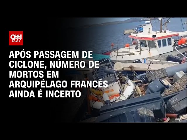 ⁣Após passagem de ciclone, número de mortos em arquipélago francês ainda é incerto | LIVE CNN