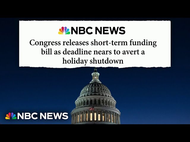 ⁣Congress unveils short-term funding bill to avert shutdown