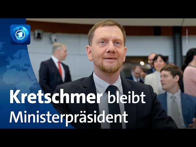 ⁣Kretschmer zum sächsischen Ministerpräsidenten wiedergewählt