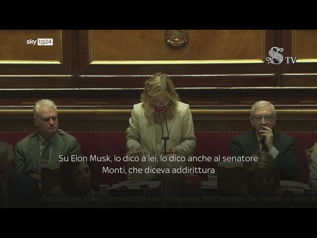 ⁣Meloni: "Non accetto ingerenze, su Musk il Pd è sovranista"