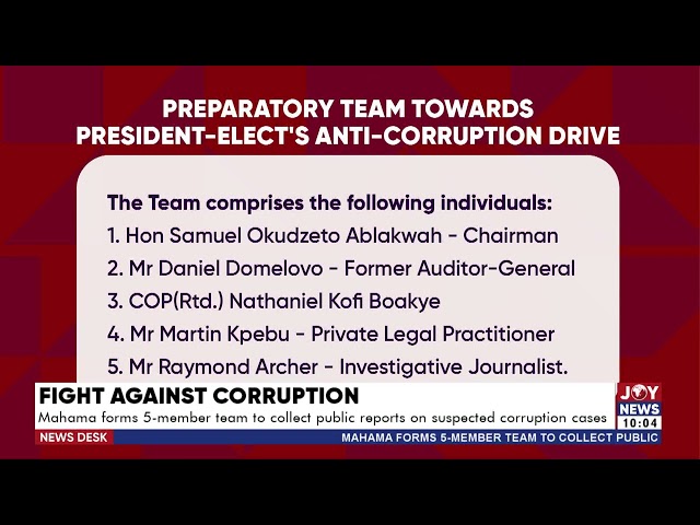 ⁣Team for President-elect's anti-corruption drive will be effective by using whistleblower appro