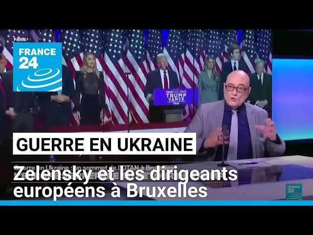 ⁣Zelensky et les dirigeants européens à Bruxelles avant le retour de Trump • FRANCE 24