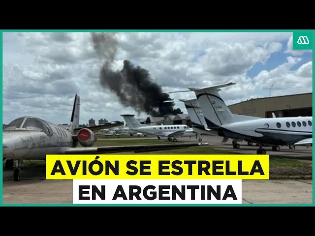 ⁣AVIÓN SE ESTRELLA EN ARGENTINA