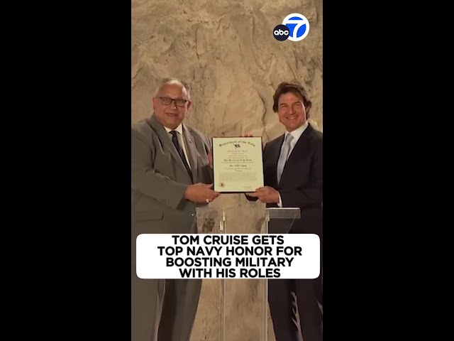 ⁣Tom Cruise gets top Navy honor for boosting military with his roles