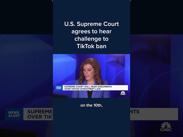 ⁣U.S. Supreme Court agrees to hear challenge to TikTok ban