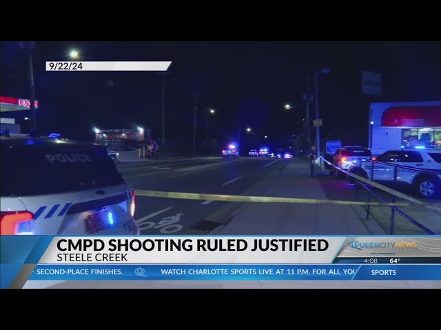 ⁣Deadly force justified in south Charlotte officer-involved shooting