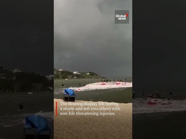 ⁣Giant floating Christmas tree display collapses on Rio beach, killing 1