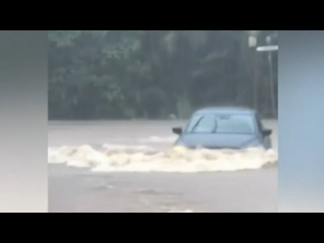 ⁣Storms continue to sweep southeast Queensland