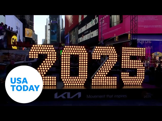 ⁣2025 numerals arrive in Times Square for New Year's Eve celebration | USA TODAY