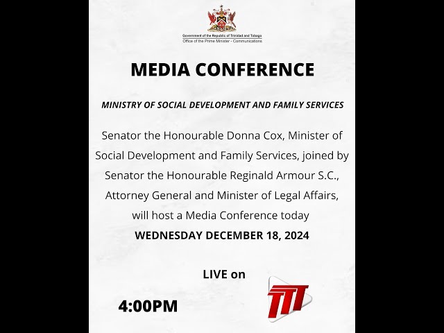 ⁣Media Conference Hosted By Senator Donna Cox And Attorney General, Senator Reginald Armour SC