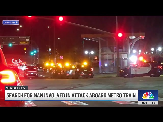 ⁣Man sought in attack aboard Metro train