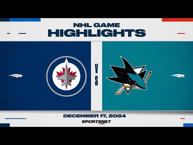 ⁣NHL Highlights | Jets vs. Sharks - December 17, 2024