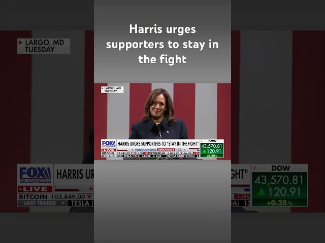 ⁣Kamala Harris makes this clear during speech to supporters #shorts