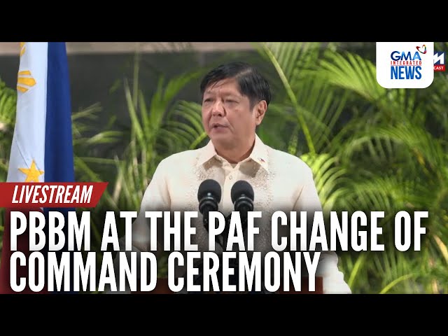 ⁣LIVE: Pres. Bongbong Marcos at the PAF change of command ceremony... | GMA Integrated News Live