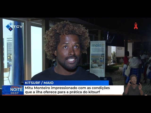 ⁣Mito Monteiro impressionado com as condições que a ilha do Maio, oferece para a prática do kitsurf