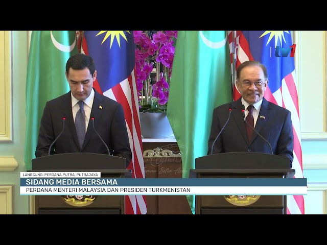 ⁣19 DIS 2024 - SIDANG MEDIA BERSAMA PERDANA MENTERI MALAYSIA DAN PRESIDEN TURKMENISTAN