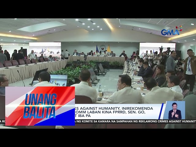 ⁣Reklamong crimes against humanity, inirekomenda ng House QuadComm laban kina... | Unang Balita