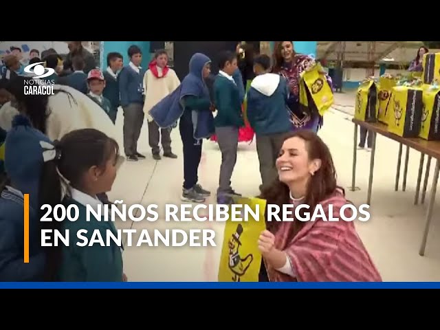 ⁣200 niños de Santander festejaron la Navidad en lo más alto del páramo de Berlín