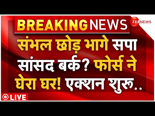 ⁣Big Action on Ziaur Rahman Barq LIVE: संभल छोड़ भागे सपा सांसद बर्क? फोर्स ने घेरा घर | Sambhal News