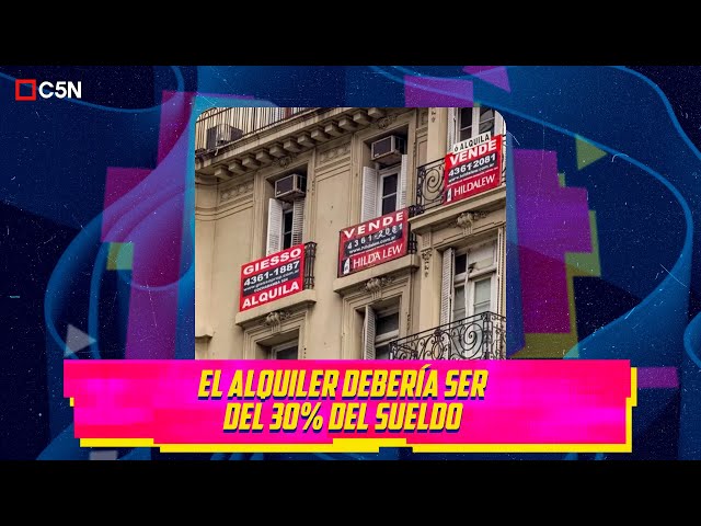 ⁣EL ALQUILER DEBERÍA ser del 30% del SUELDO y hoy en día puede llegar a ser, HASTA DEL 60%