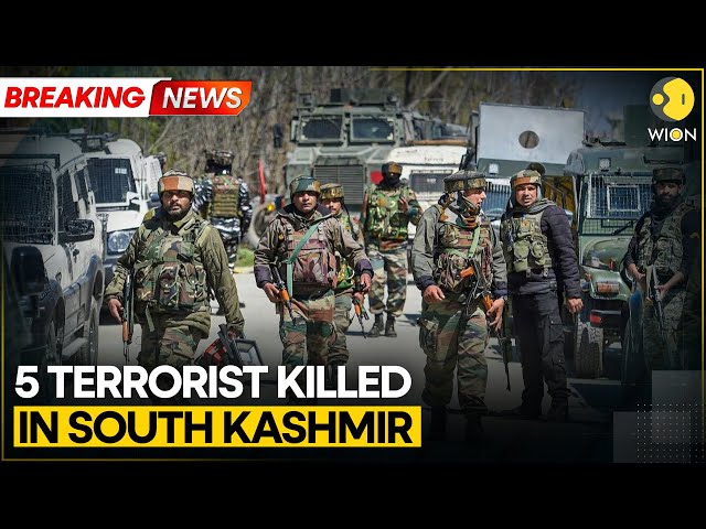 ⁣BREAKING: 5 Terrorists Killed In Encounter With Security Forces In J&K's Kulgam