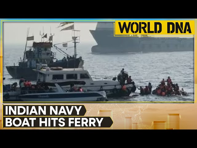 ⁣Indian Navy Boat Crashes Into Civil Ferry Off Mumbai, 13 Killed | WION World DNA