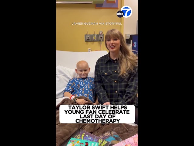 ⁣Taylor Swift helps young fan celebrate his last day of chemo