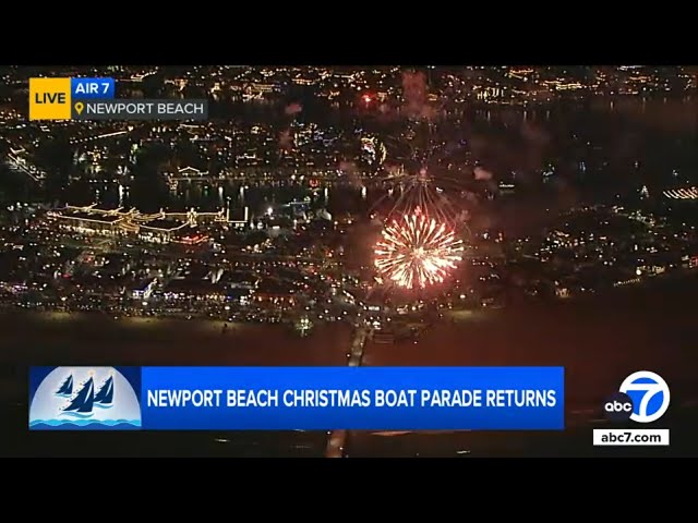 ⁣Newport Beach holds 116th annual Christmas Boat Parade