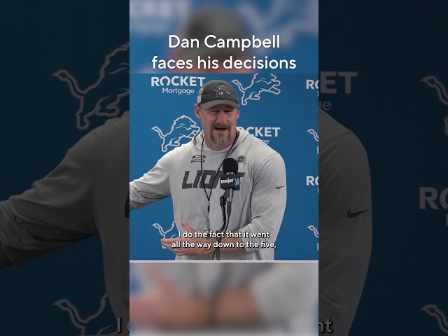 ⁣Detroit Lions head coach Dan Campbell's decisions and regrets