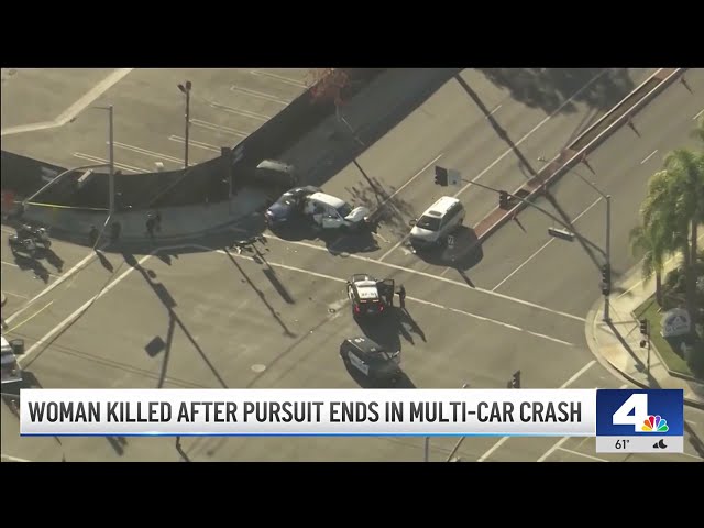 ⁣Woman killed after pursuit ends in multi-car collision in La palma