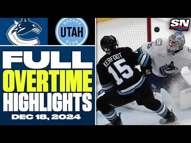 ⁣Vancouver Canucks at Utah HC | FULL Overtime Highlights - December 18, 2024